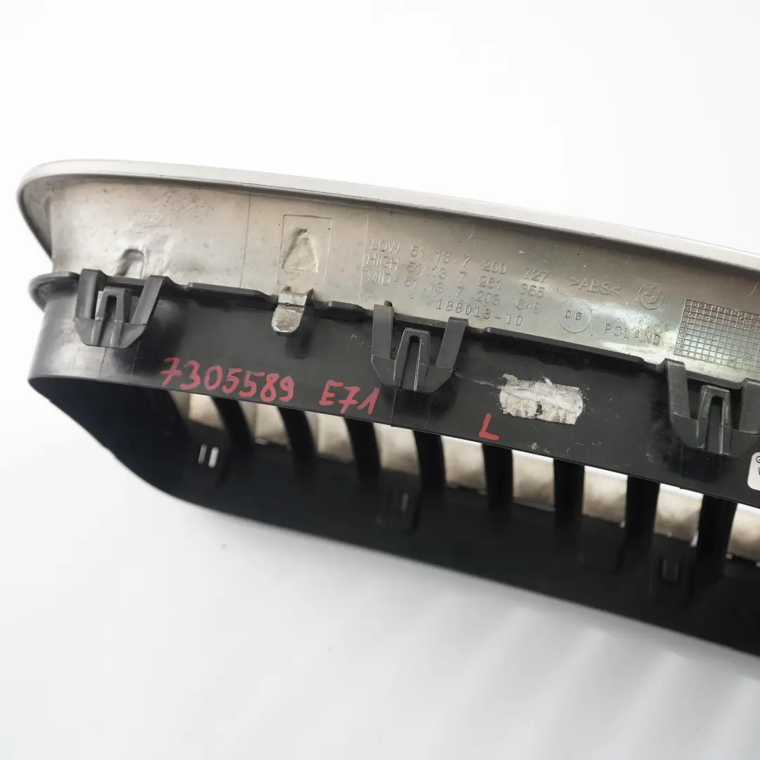 Atrapa Przednia Nerka Lewa Kratka Zderzaka do BMW X6 E71 X5 E70 o numerze 7305589 BMW X6 E71 X5 E70 Atrapa Przednia Nerka Lewa Kratka Zderzaka - SKU 7305589 - Numer Części 7305589