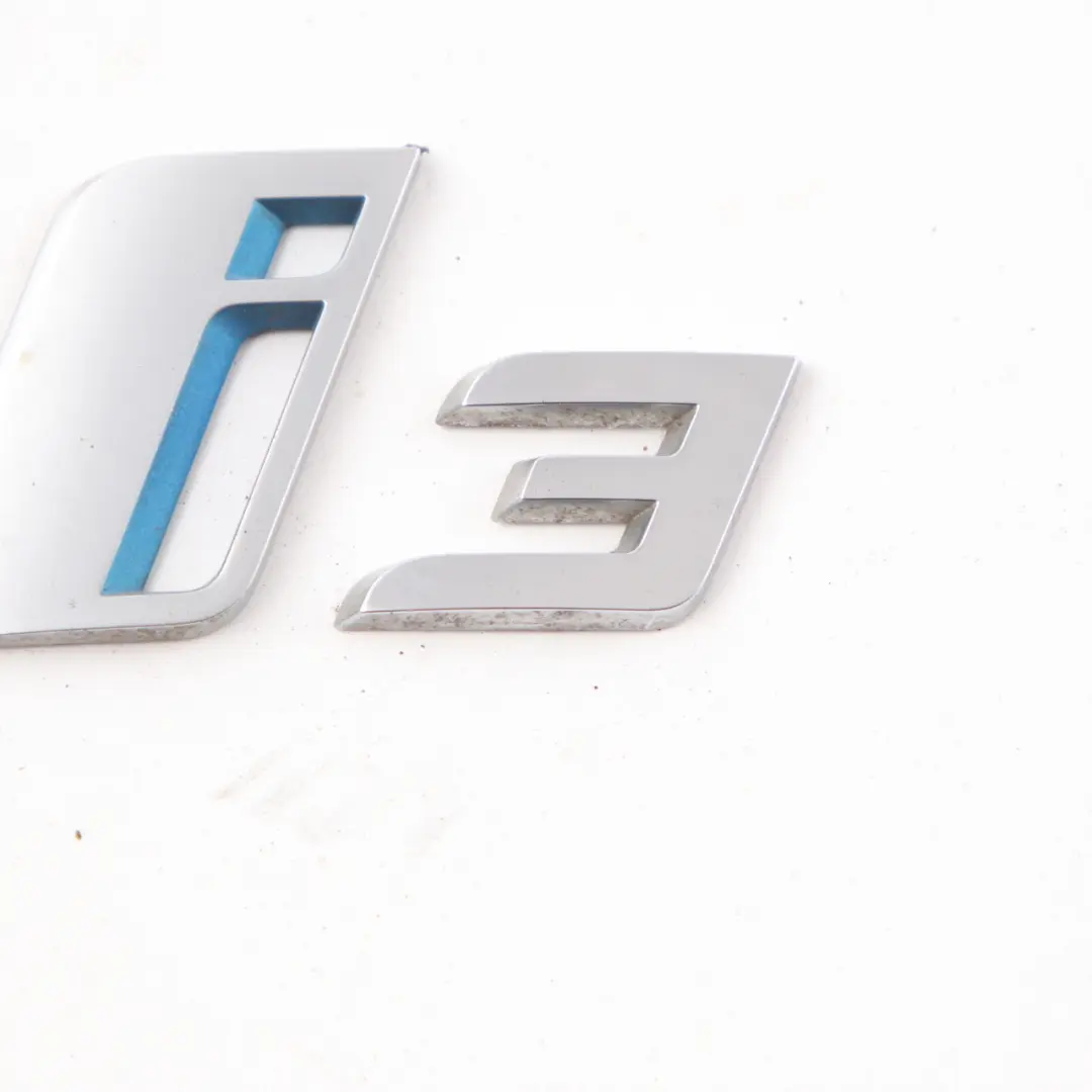 Trunk Emblem Lettering Rear Boot Tailgate Adhered i3 to BMW i3 I01 with Part number 7306457 BMW i3 I01 Trunk Emblem Lettering Rear Boot Tailgate Adhered i3 - SKU 7306457 - Part number 7306457