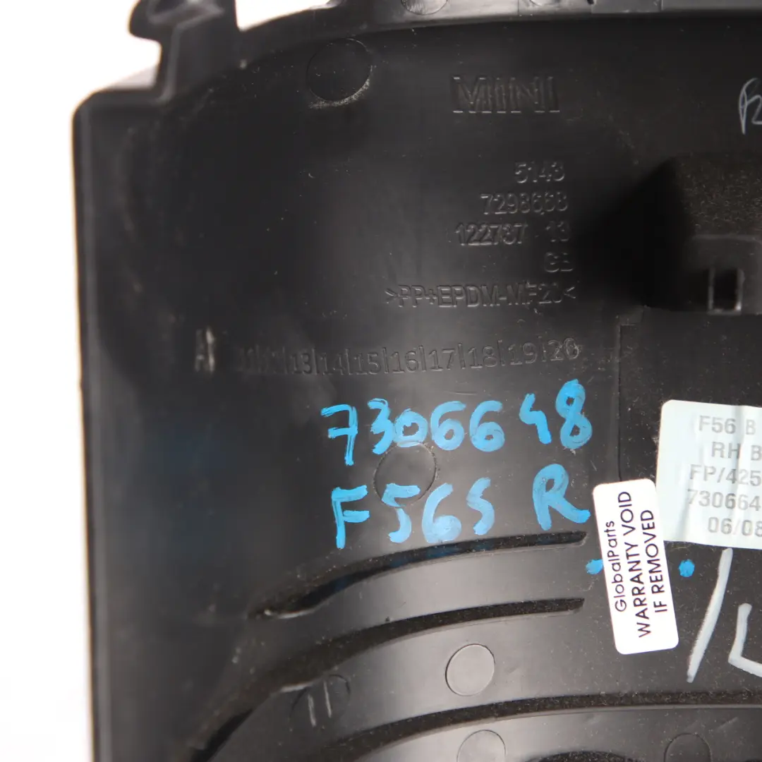 B-column Upper Right Trim O/S Black 7298668 to Mini Cooper F56 Cover with Part number 7306648 Mini Cooper F56 Cover B-column Upper Right Trim O/S Black 7298668 - SKU 7306648 - Part number 7306648