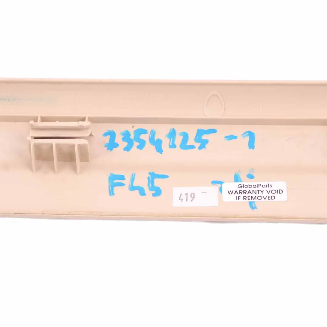 BMW F45 F46 Listwa Wejściowa Wewnętrzna Przednia Canberra Beżowa 7298839 - SKU 7306657 - Numer Części 7306657