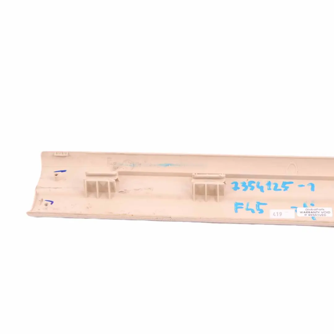 Cover Strip Entrance BMW F45 F46 Inner Front Trim Sill Canberra Beige 7298839 - SKU 7306657 - Part number 7306657