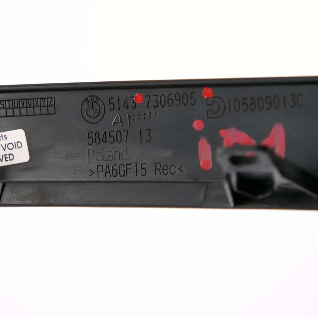 BMW i3 I01 Frame Window C Pillar Left Door Cover Quarter Panel Black N/S - SKU 7306905 - Part number 7306905