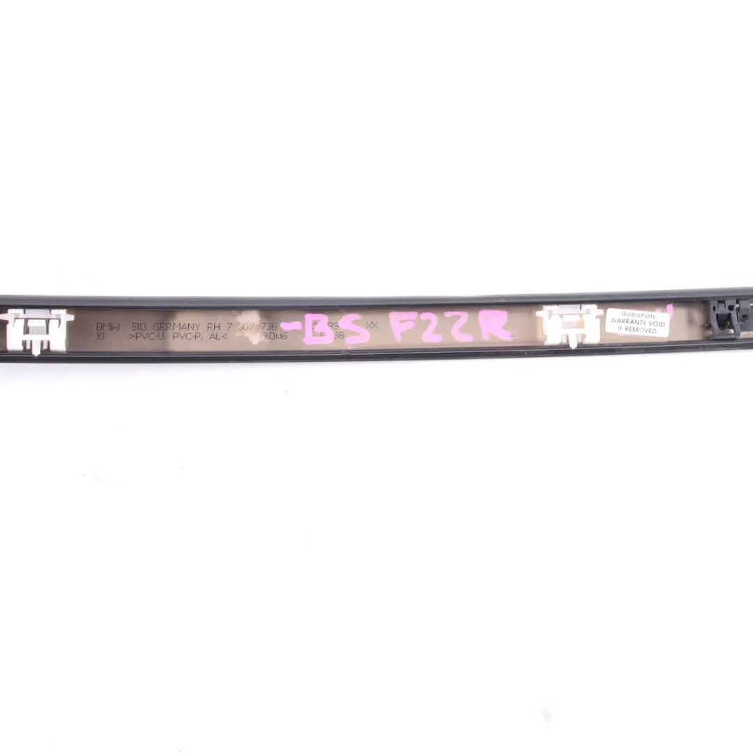 BMW F22 Moldura Techo Derecha Canalón Rail Negro Zafiro Metálico 475 - SKU 7307736-BS - Número de pieza 7319536