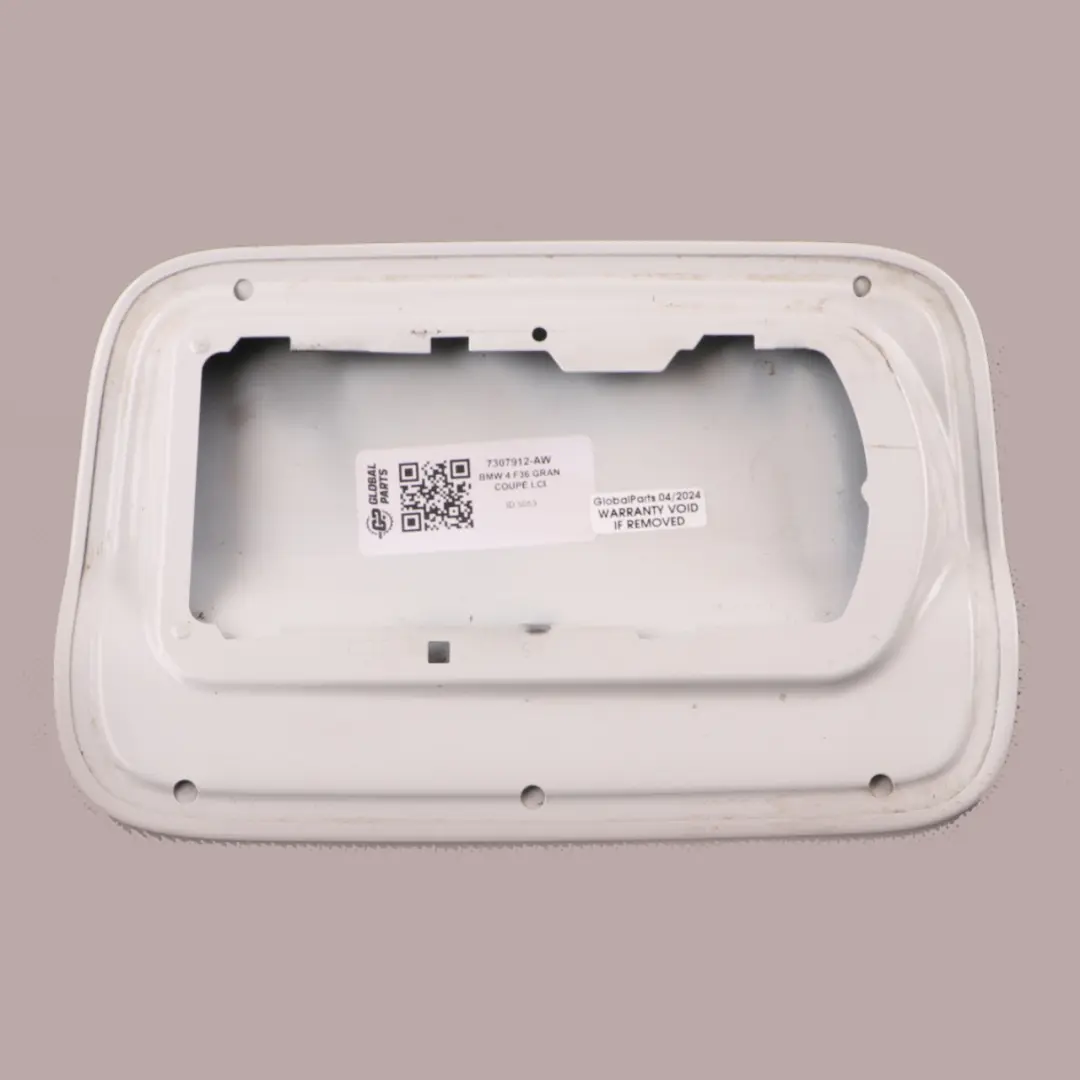 Fill In Flap Cover Cap Alpinweiss Alpine White 3 - 300 to BMW F36 Gran Coupe Fuel with Part number 7307912 BMW F36 Gran Coupe Fuel Fill In Flap Cover Cap Alpinweiss Alpine White 3 - 300 - SKU 7307912-AW - Part number 7307912