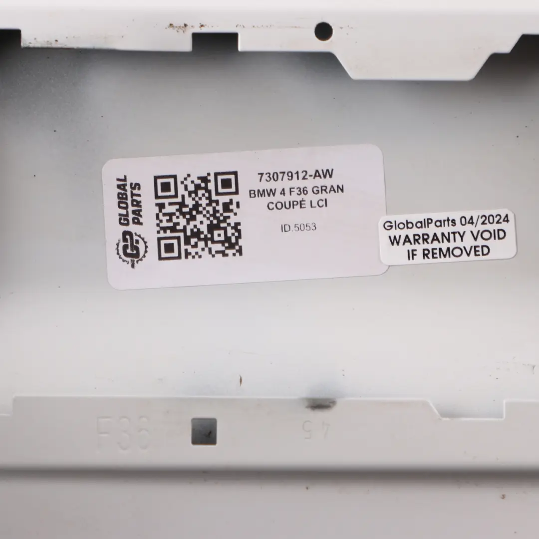 Carburante Coperchio Sportello Alpinweiss Bianco Alpino 3 - 300 per BMW F36 con numero di parte 7307912 BMW F36 Carburante Coperchio Sportello Alpinweiss Bianco Alpino 3 - 300 - SKU 7307912-AW - Numero di parte 7307912