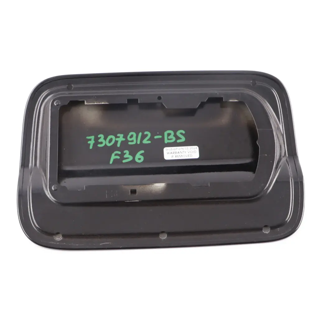 Fill In Flap Cover Cap Black Sapphire Metallic 475 to BMW F36 Gran Coupe Fuel with Part number 7307912 BMW F36 Gran Coupe Fuel Fill In Flap Cover Cap Black Sapphire Metallic 475 - SKU 7307912-BS - Part number 7307912