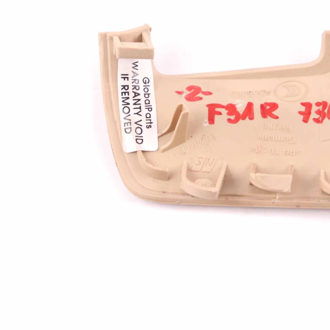 Seat Belt Cover BMW F30 F31 F34 F36 Catch Front Right O/S Venetobeige 7263514 - SKU 7308182 - Part number 7308182