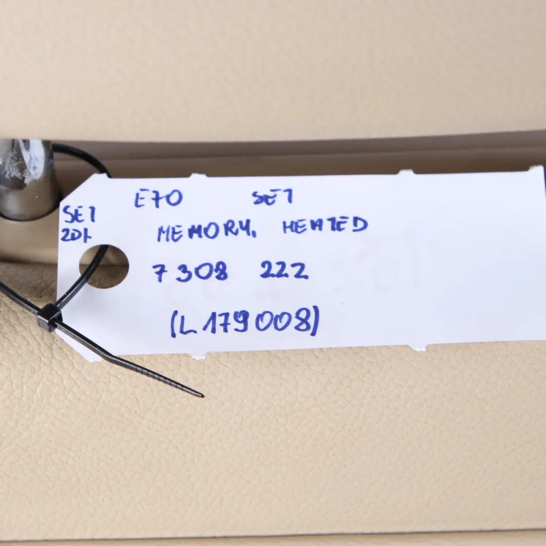 Seats BMW X5 E70 Leather Sport Heated Beige Set Front Rear Seat Electric Memory to with Part number 6973422 Seats BMW X5 E70 Leather Sport Heated Beige Set Front Rear Seat Electric Memory - SKU 7308222 - Part number 6973422