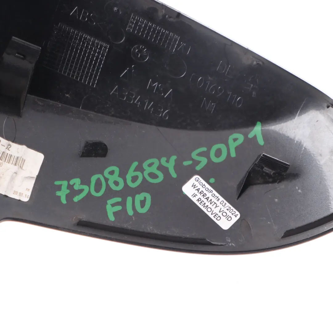 Wing Mirror Cover BMW F10 F11 F13 LCI Cap Casing Right O/S Sophisto Grey - A90 to with Part number 7308684 Wing Mirror Cover BMW F10 F11 F13 LCI Cap Casing Right O/S Sophisto Grey - A90 - SKU 7308684-SOP1 - Part number 7308684