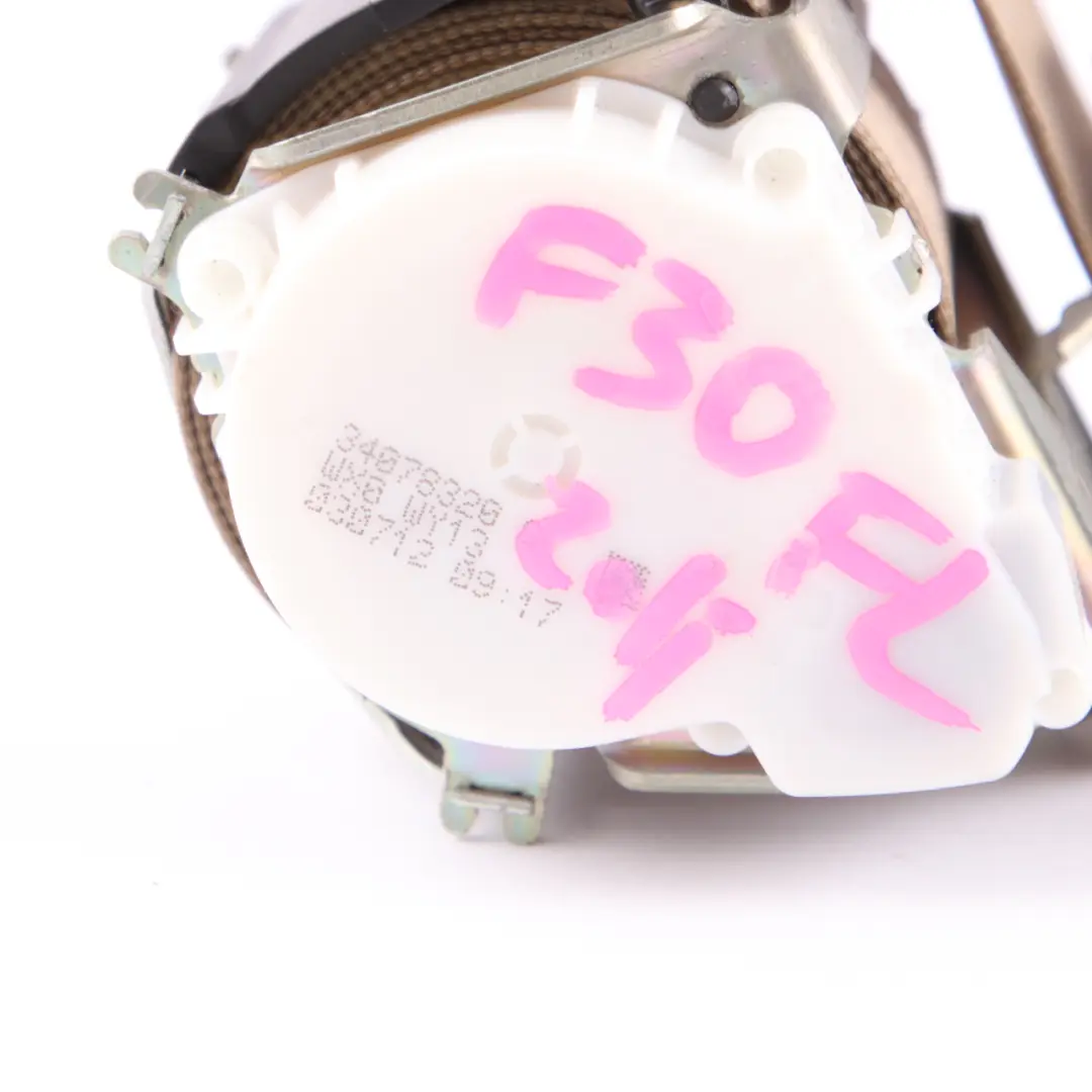 Ceinture de sécurité supérieure avant gauche Venetobeige pour BMW F20 F21 F30 F31 à propos du numéro de pièce 7309313 BMW F20 F21 F30 F31 Ceinture de sécurité supérieure avant gauche Venetobeige - SKU 7309313 - Numéro de pièce 7309313