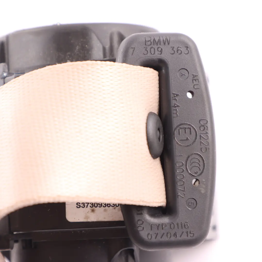 Bmw 2 Series F32 Seat Belt Rear Left Right Side Beige - SKU 7309365 - Part number 7309365