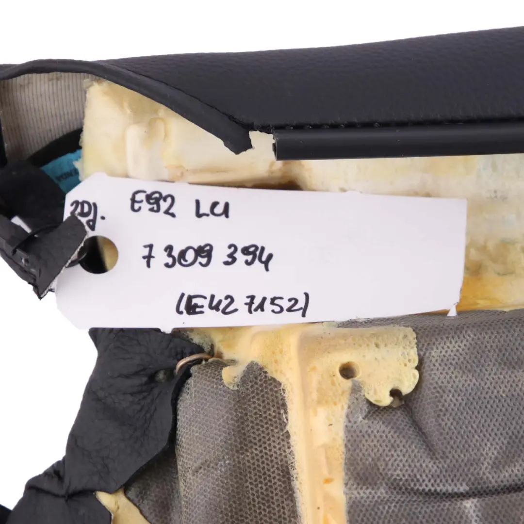 Front Seat Cover BMW E92 Coupe Sport Left Right N/O/S Leather Trim Panel Black to with Part number 7309394 Front Seat Cover BMW E92 Coupe Sport Left Right N/O/S Leather Trim Panel Black - SKU 7309394 - Part number 7309394