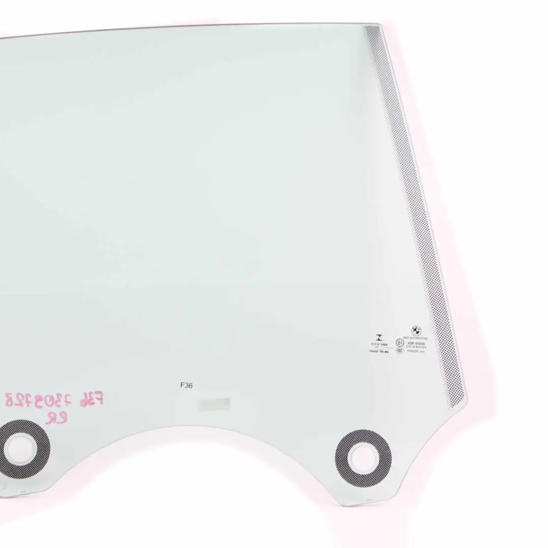 BMW F36 Gran Coupe Side Window Door Rear Right O/S Glass Glazing AS2 - SKU 7309728 - Part number 7309728