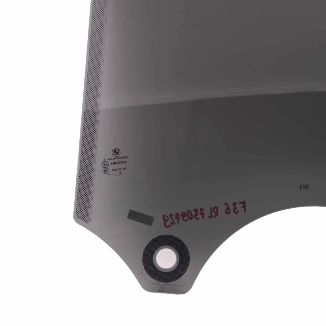 BMW F36 Finestrino Laterale Porta Posteriore Sinistra Oscurato Nero AS3 - SKU 7309729 - Numero di parte 7309729