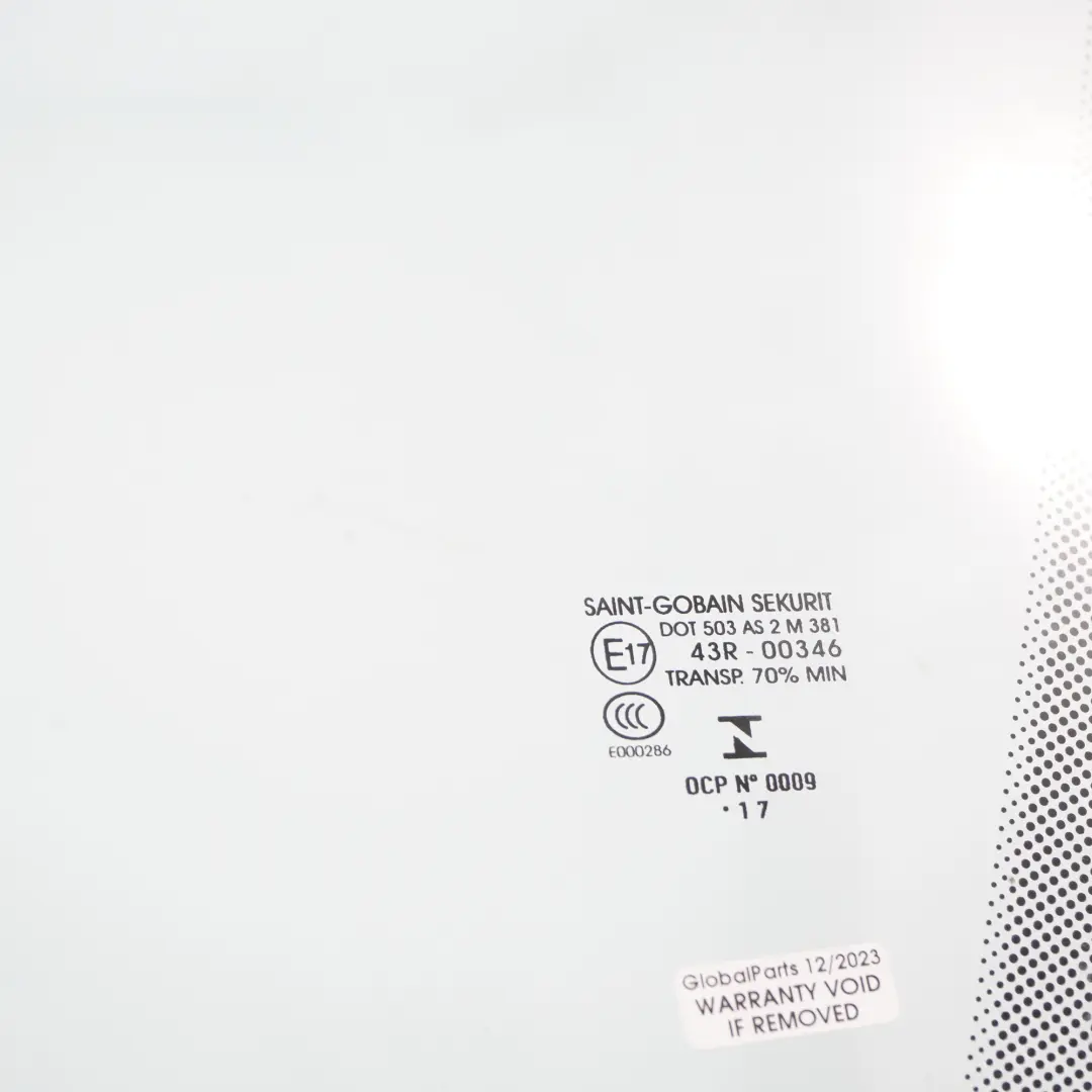 Fenêtre Latérale Porte Verte Avant Gauche Vitrage AS2 pour BMW F36 à propos du numéro de pièce 7309733 BMW F36 Fenêtre Latérale Porte Verte Avant Gauche Vitrage AS2 - SKU 7309733-1 - Numéro de pièce 7309733