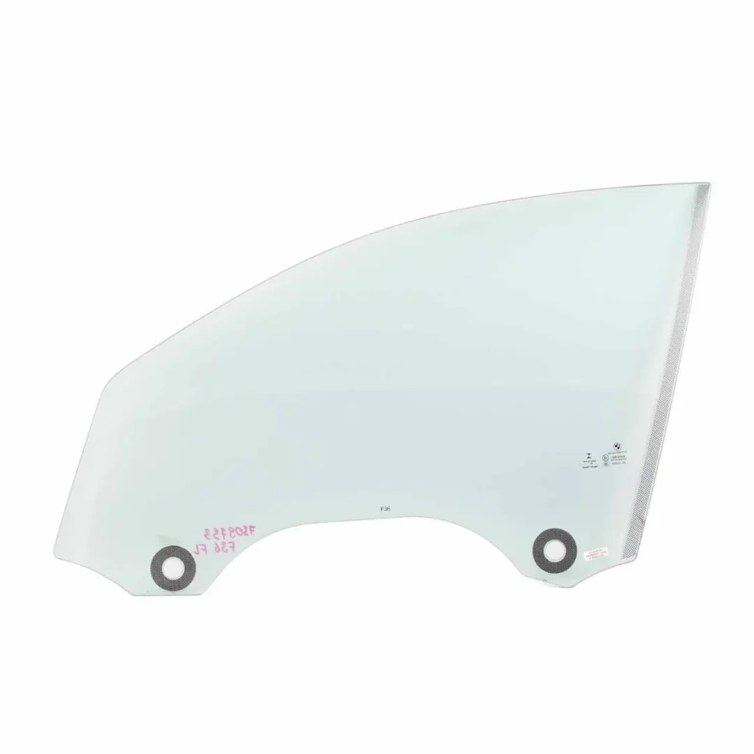 BMW F36 Side Window Green Door Front Left N/S Glass Glazing AS2 - SKU 7309733 - Part number 7309733