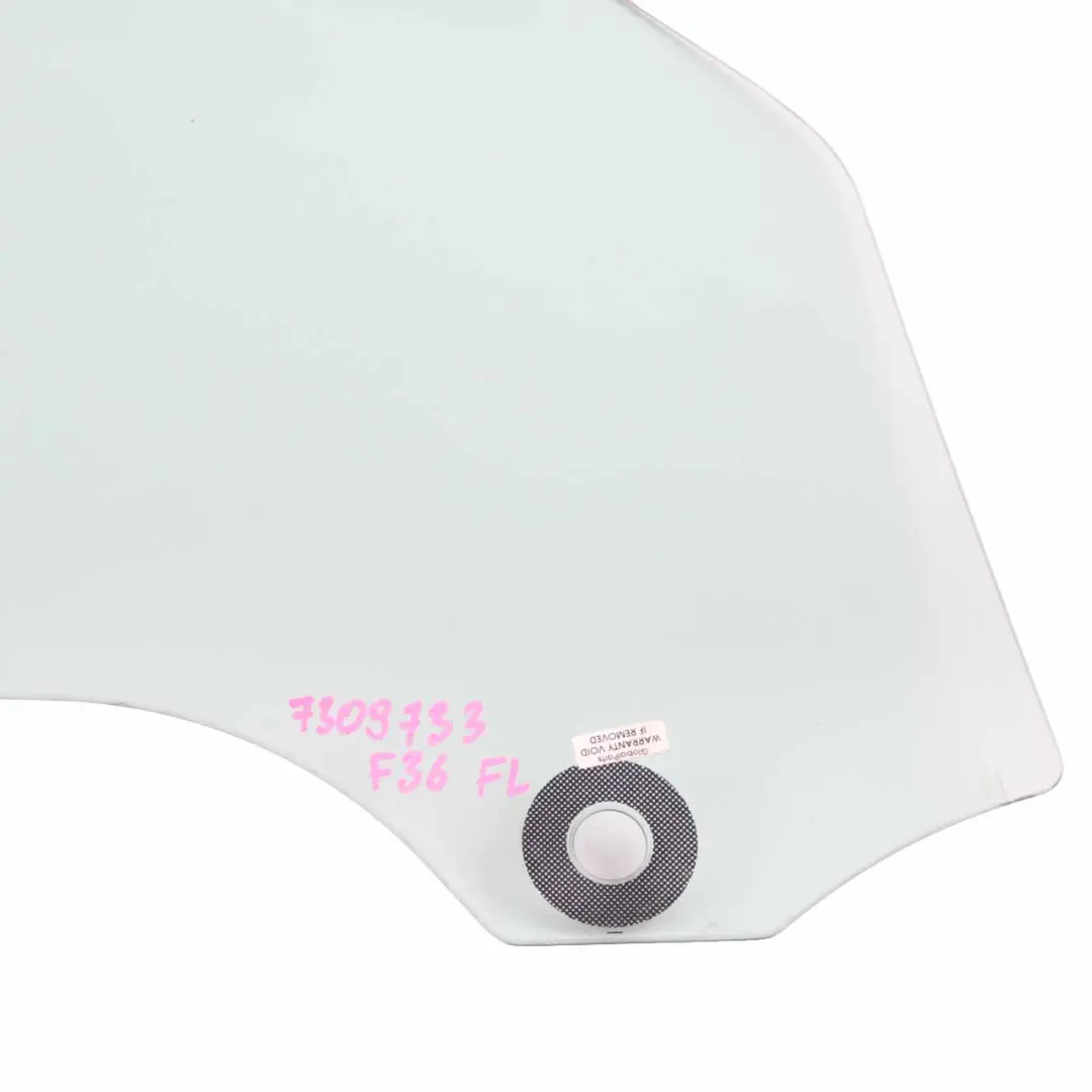 Ventana Lateral Verde Puerta Izquierda Vidri Acristalamiento AS2 para BMW F36 con número de pieza 7309733 BMW F36 Ventana Lateral Verde Puerta Izquierda Vidri Acristalamiento AS2 - SKU 7309733 - Número de pieza 7309733