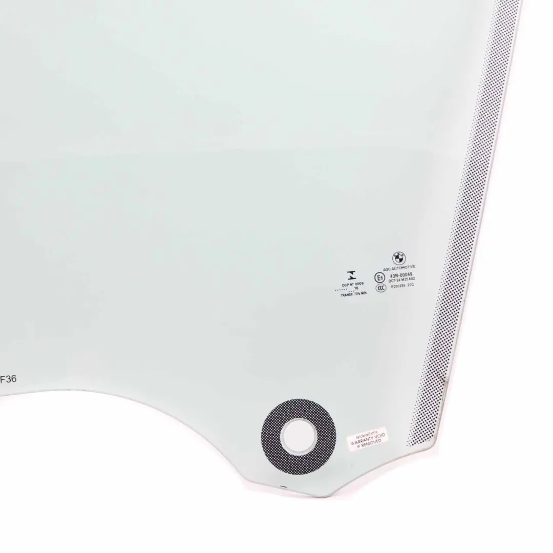 BMW F36 Side Window Green Door Front Left N/S Glass Glazing AS2 - SKU 7309733 - Part number 7309733