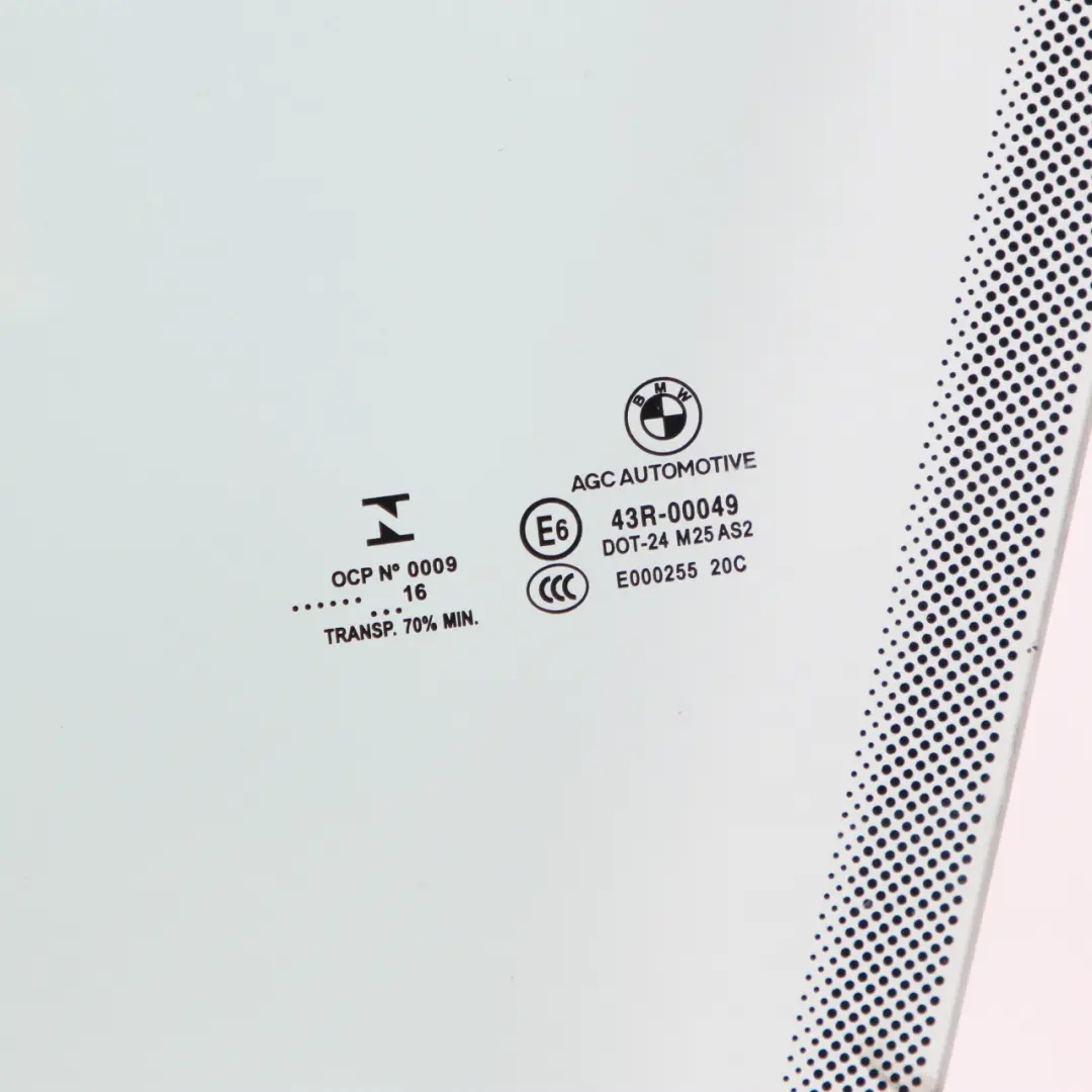 BMW F36 Seitenfenster grün Tür vorne links Glasverglasung AS2 - SKU 7309733 - Teilenummer 7309733