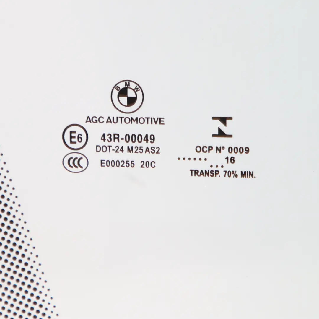 BMW F36 Seitenfenster Grün Tür Vorne Rechts Glasverglasung AS2 - SKU 7309734 - Teilenummer 7309734