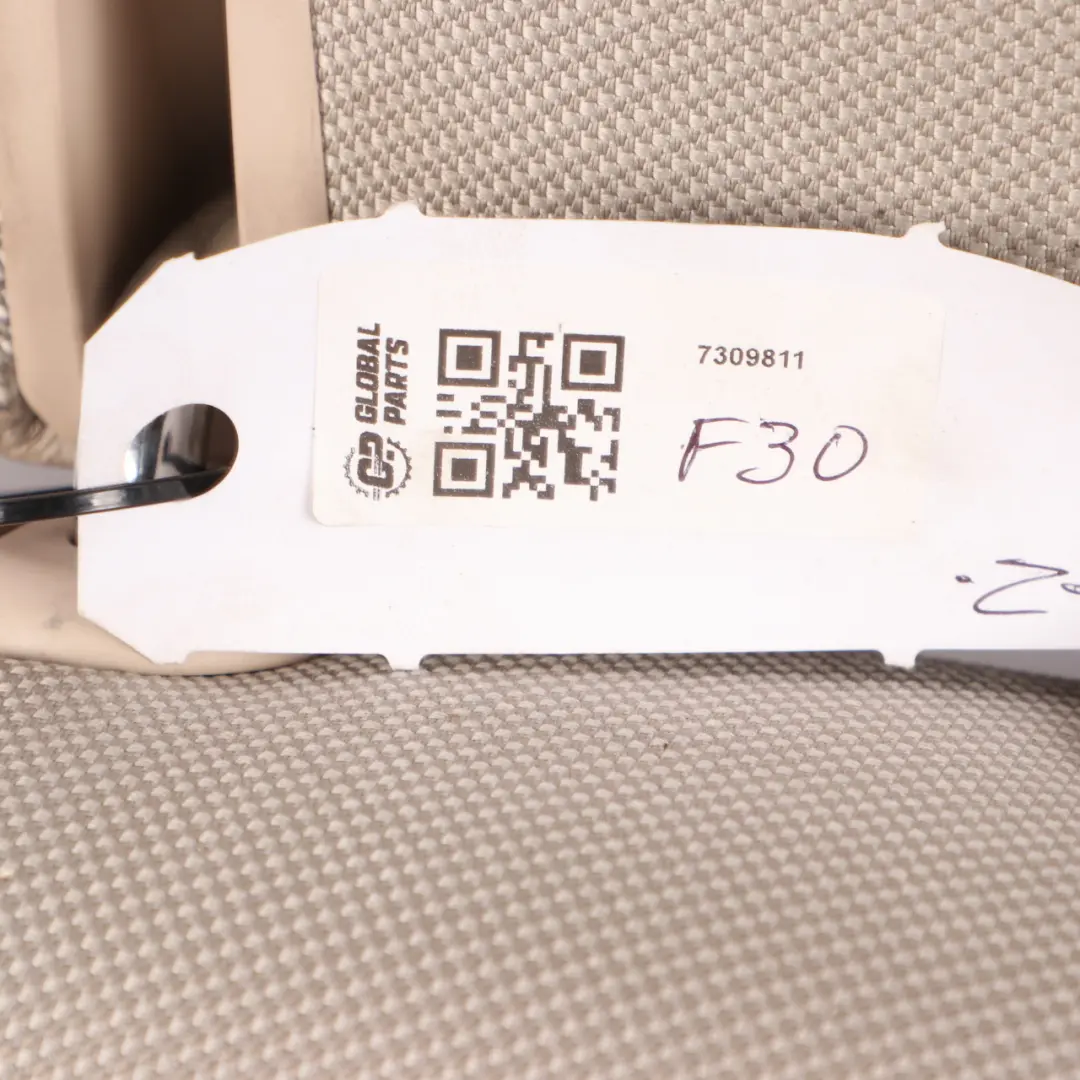 Backrest Cover Rear Left N/S Back Rest Cloth Leather Oyster to BMW F30 Seat with Part number 7309811 BMW F30 Seat Backrest Cover Rear Left N/S Back Rest Cloth Leather Oyster - SKU 7309811 - Part number 7309811