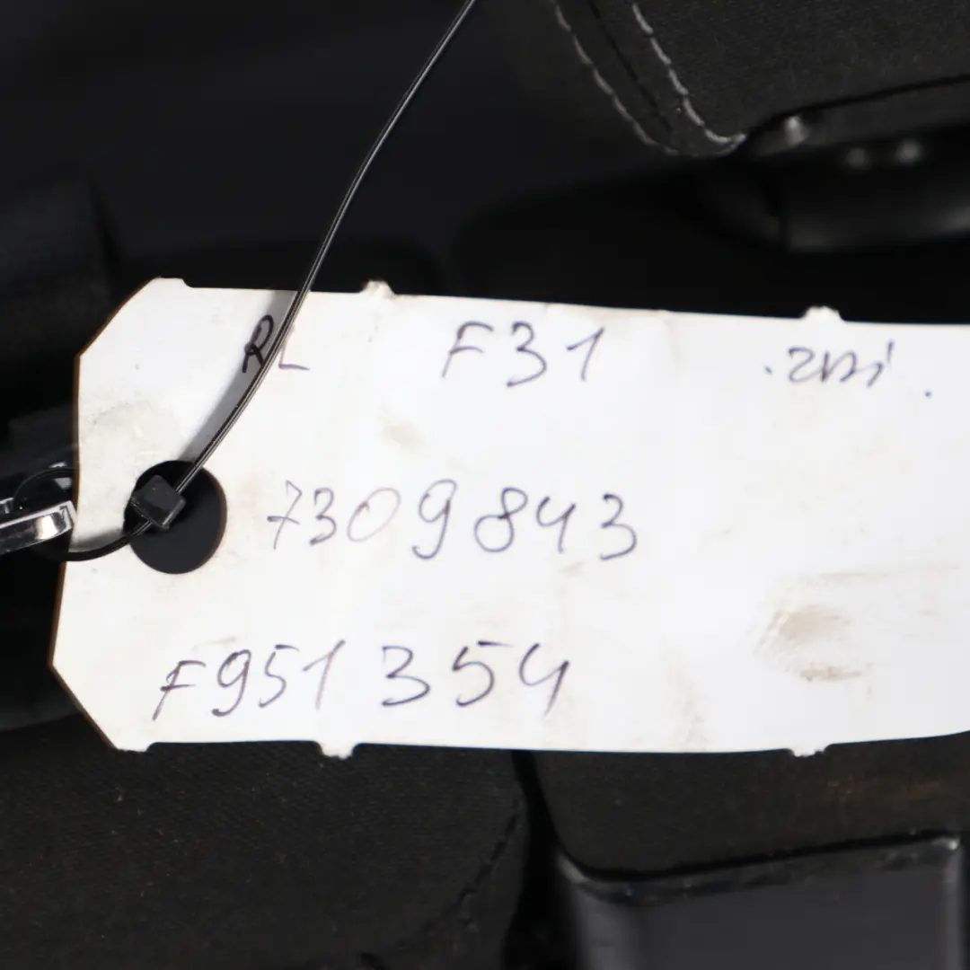 Backrest BMW F31 Touring Left Seat N/S Back Cover Cloth Anthracite Grey to Rear with Part number 7309843 Rear Backrest BMW F31 Touring Left Seat N/S Back Cover Cloth Anthracite Grey - SKU 7309843 - Part number 7309843