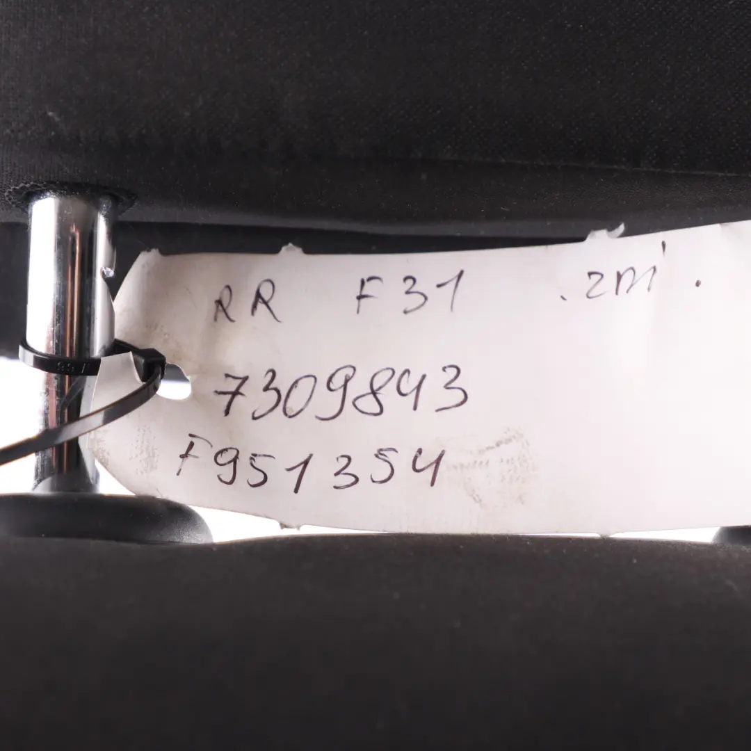 Backrest BMW F31 Touring Right Seat O/S Cover Cloth Anthracite Grey to Rear with Part number 7309844 Rear Backrest BMW F31 Touring Right Seat O/S Cover Cloth Anthracite Grey - SKU 7309844 - Part number 7309844