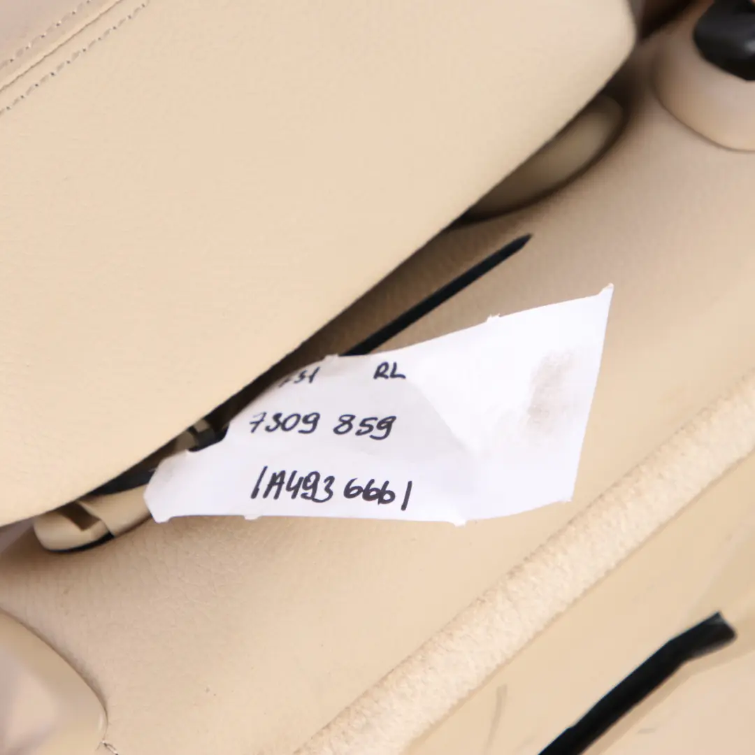 BMW 3 Series F31 Touring Rear Left Seat N/S Backrest Cover Leather Veneto-Beige - SKU 7309859 - Part number 7309859