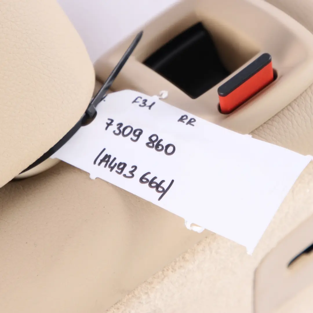 BMW F31 Touring Oparcie Kanapy Tylnej Siedzenia Prawy Tył Skóra Venetobeige - SKU 7309860 - Numer Części 7309860