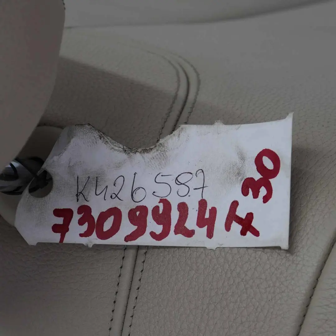 BMW F30 Oparcie Kanapy Tylne Skóra Oyster - SKU 7309924 - Numer Części 7309924