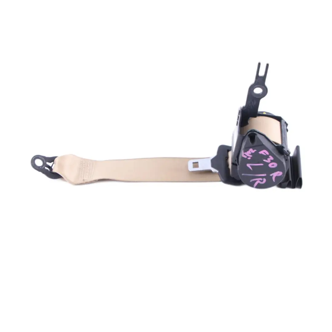 Cinturón seguridad Correa superior trasera exterior Veneto Beige para BMW F30 F34 con número de pieza 7310159 BMW F30 F34 Cinturón seguridad Correa superior trasera exterior Veneto Beige - SKU 7310159 - Número de pieza 7310159