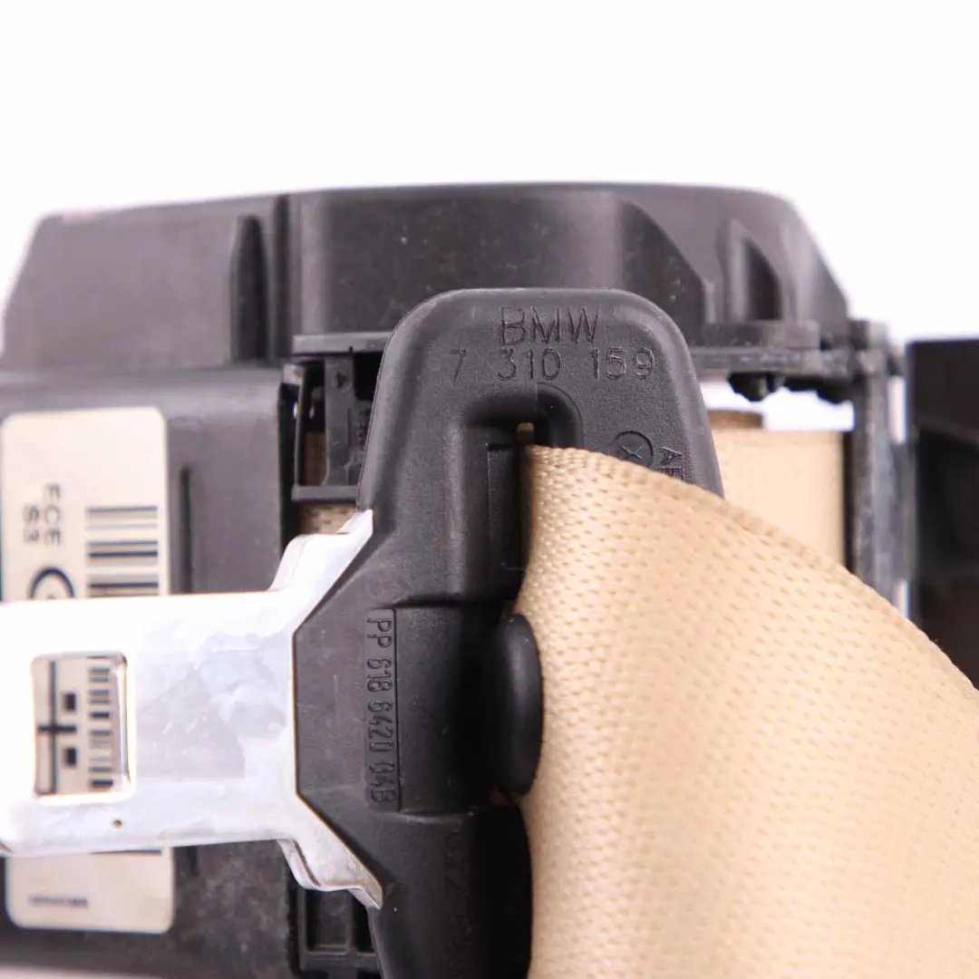 Belt BMW F30 F34 LCI Upper Strap Rear Outer Seatbelt Veneto Beige to Seat with Part number 7310159 Seat Belt BMW F30 F34 LCI Upper Strap Rear Outer Seatbelt Veneto Beige - SKU 7310159 - Part number 7310159