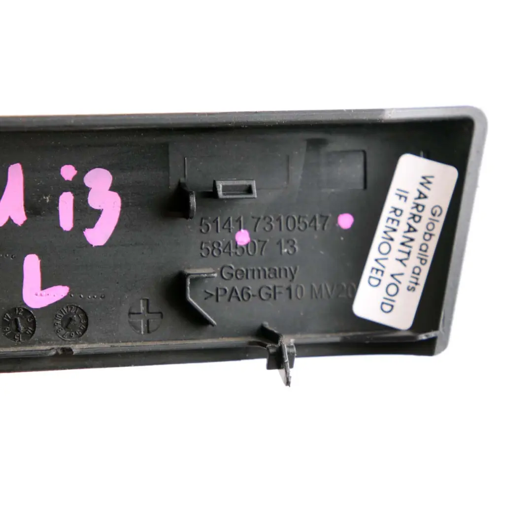 Espejo Retrovisor Interior Recorte Izquierdo Panel Puerta Delantera para BMW i3 I01 con número de pieza 7310547 BMW i3 I01 Espejo Retrovisor Interior Recorte Izquierdo Panel Puerta Delantera - SKU 7310547 - Número de pieza 7310547