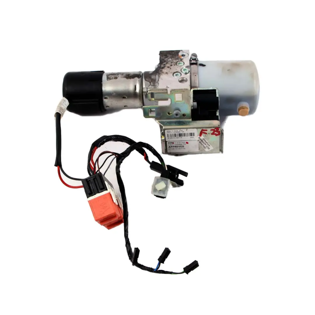 Folding Top Roof Hydraulic Unit Motor Pump to BMW 2 F23 Cabrio Convertible with Part number 7310756 BMW 2 F23 Cabrio Convertible Folding Top Roof Hydraulic Unit Motor Pump - SKU 7310756 - Part number 7310756