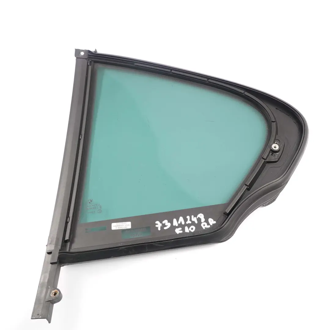  Finestrino Laterale BMW F10 Porta Posteriore Destra Fisso Nero Fumé AS3 - SKU 7311248 - Numero di parte 7311248