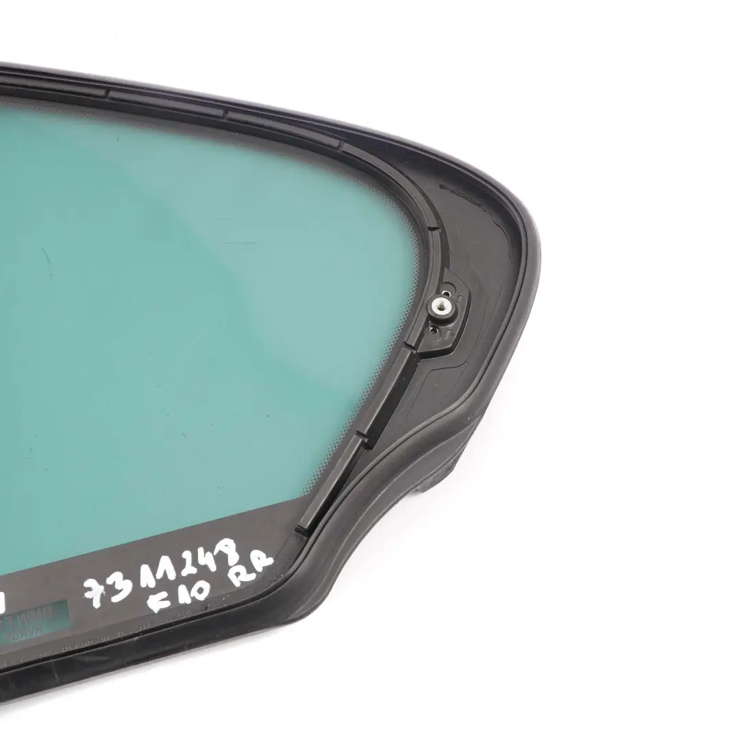 Side Window Glass Rear Door Right O/S Fixed Tinted Black AS3 to BMW F10 with Part number 7311248 BMW F10 Side Window Glass Rear Door Right O/S Fixed Tinted Black AS3 - SKU 7311248 - Part number 7311248