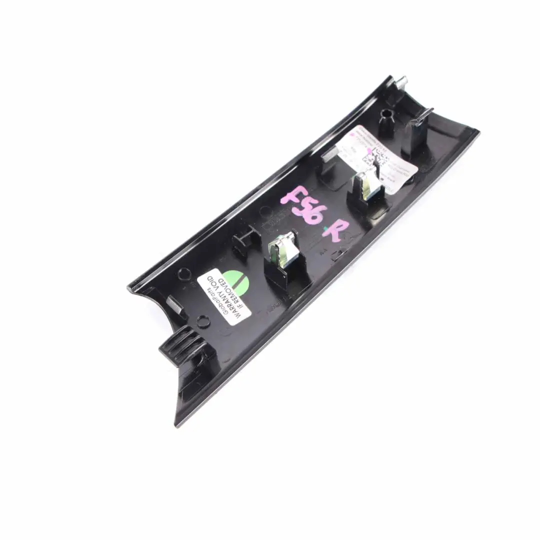 Trim Inner Door Handle Right O/S Piano Black to Mini F56 F57 with Part number 7312074 Mini F56 F57 Trim Inner Door Handle Right O/S Piano Black - SKU 7312074 - Part number 7312074