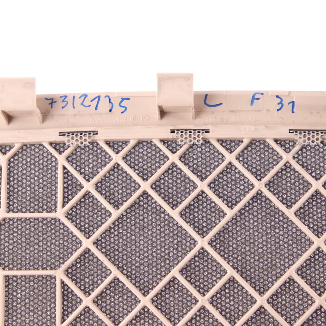 BMW F31 Loudspeaker Cover Rear Left N/S Trim Panel Oyster Roof Headlining - SKU 7312135 - Part number 7312135