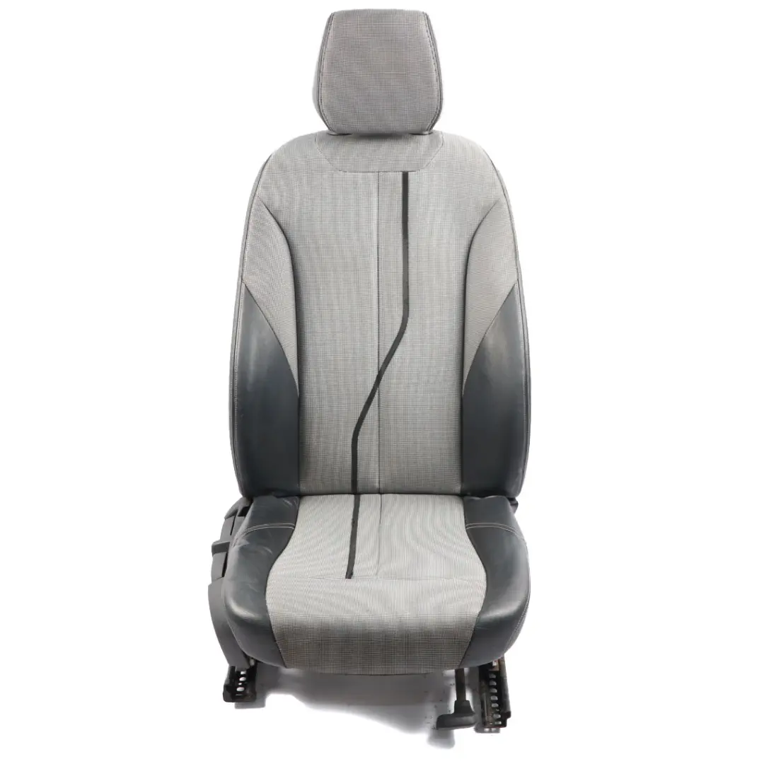 BMW F20 Front Seat Right O/S Interior Cloth Fabric Leather Metro Silver Black - SKU 7312422-1 - Part number 7312422