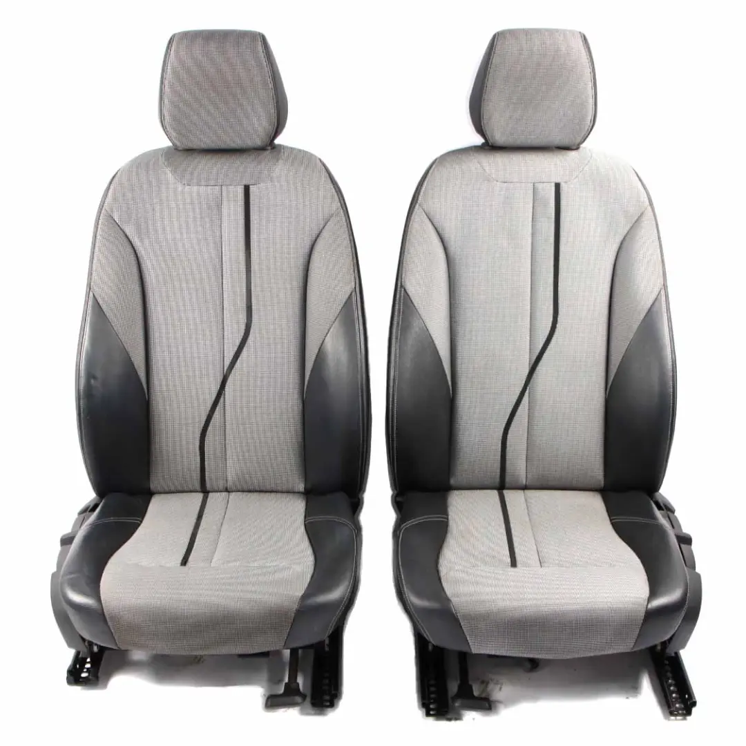  Seats BMW F20 Cloth Leather Metro Silver Black Interior Set Seat with Door Cards - SKU 7312423-1 - Part number 7312423