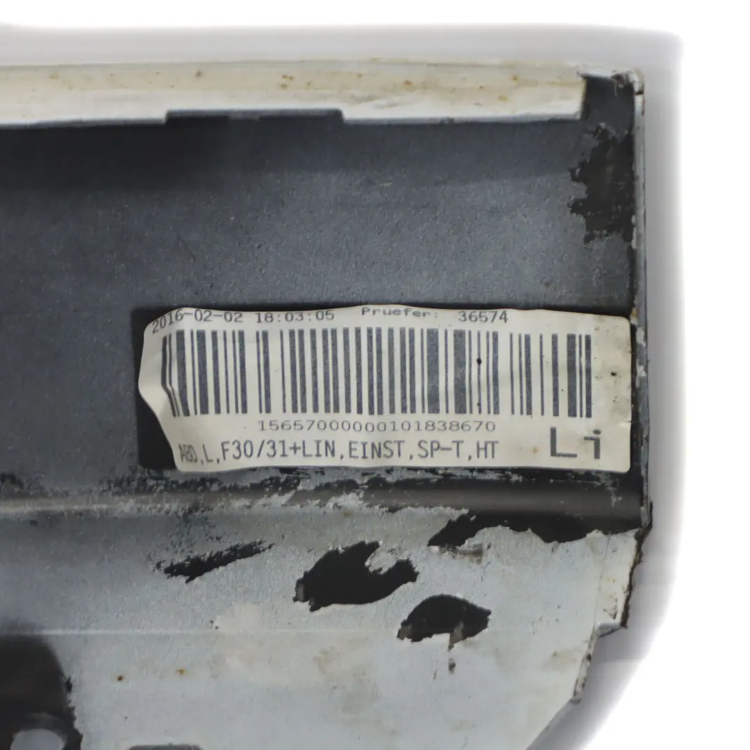 Copertura della soglia di ingresso sinistra bianco minerale - A96 per BMW F30 F31 con numero di parte 7312751 BMW F30 F31 Copertura della soglia di ingresso sinistra bianco minerale - A96 - SKU 7312751-MW1 - Numero di parte 7312751