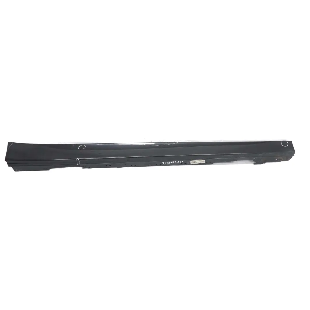 BMW 3 F30 Schwellerleiste Schweller Abdeckung Rechts Black Sapphire Schwarz 475 - SKU 7312752-BS1 - Teilenummer 7312752