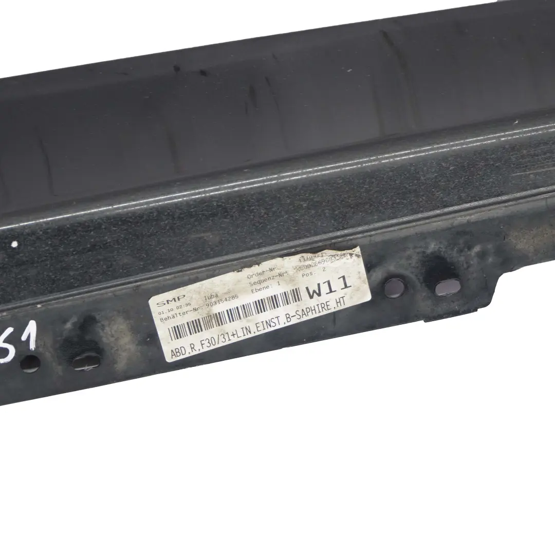 Sill Strip Faldon Lateral Derecho Negro Zafiro Metalico - 475 para BMW F30 F31 1 con número de pieza 7312752 BMW F30 F31 1 Sill Strip Faldon Lateral Derecho Negro Zafiro Metalico - 475 - SKU 7312752-BS1 - Número de pieza 7312752