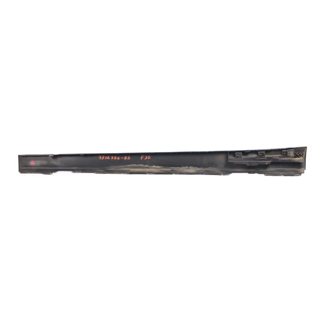 BMW F30 F31 Side Skirt Sill Strip Right O/S Black Sapphire Metallic - 475 - SKU 7312752-BS2 - Part number 7312752