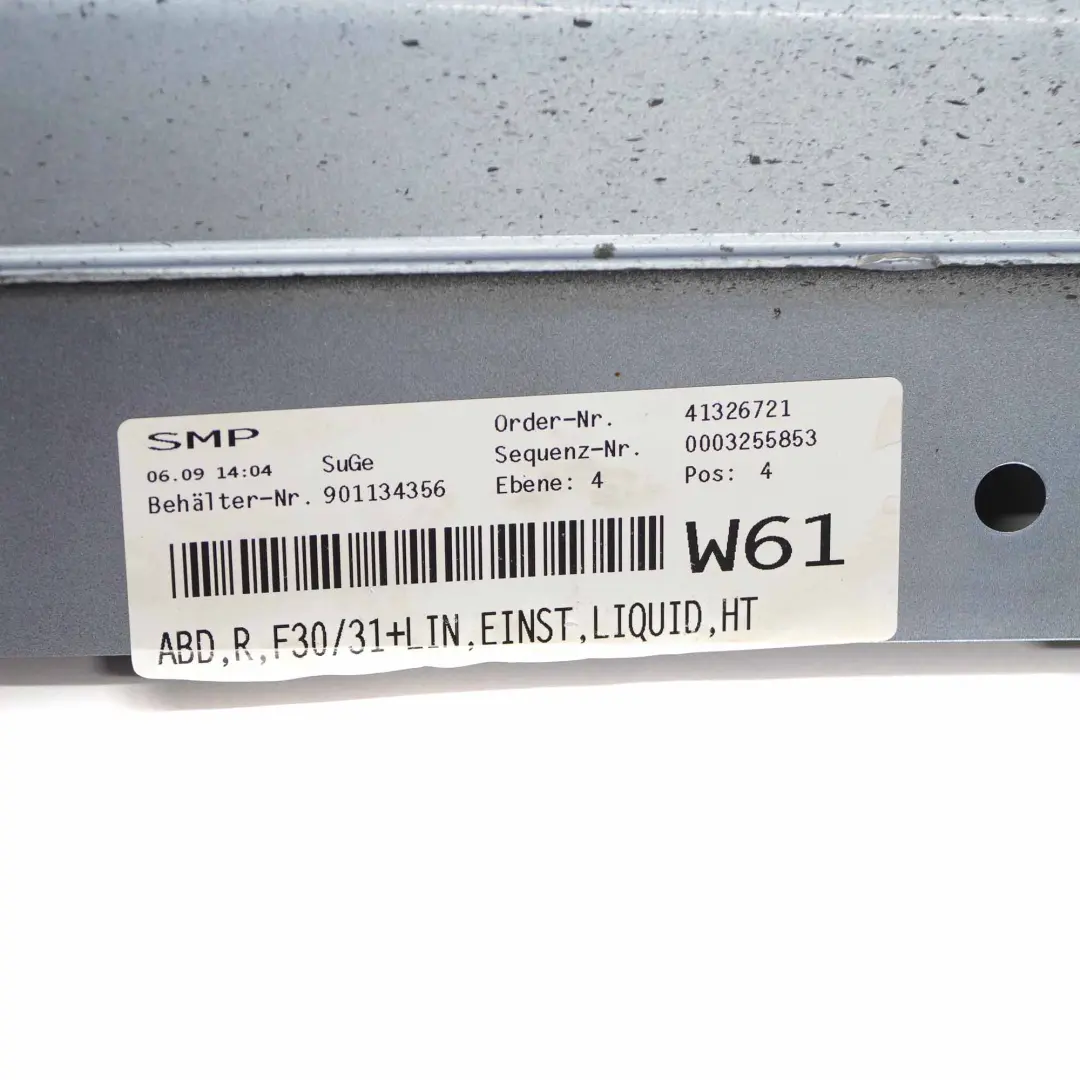 Side Skirt Sill Strip Right O/S Liquid Blue Metallic - B40 to BMW F30 F31 with Part number 7312752 BMW F30 F31 Side Skirt Sill Strip Right O/S Liquid Blue Metallic - B40 - SKU 7312752-LBL - Part number 7312752