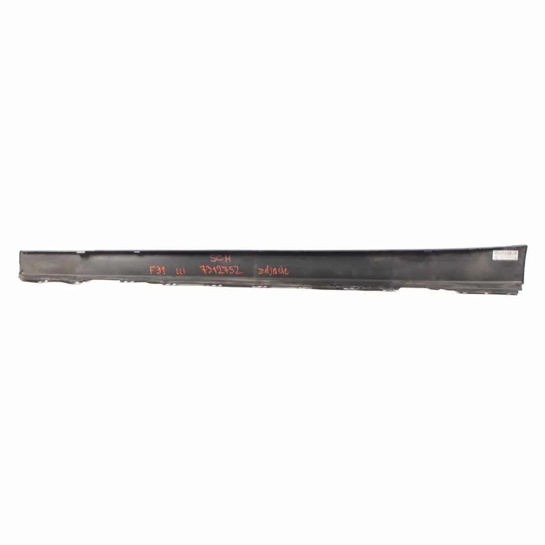 Side Skirt Sill Strip Covering Right O/S Schwarz 2 Black - 668 to BMW F30 F31 with Part number 7312752 BMW F30 F31 Side Skirt Sill Strip Covering Right O/S Schwarz 2 Black - 668 - SKU 7312752-SCH - Part number 7312752