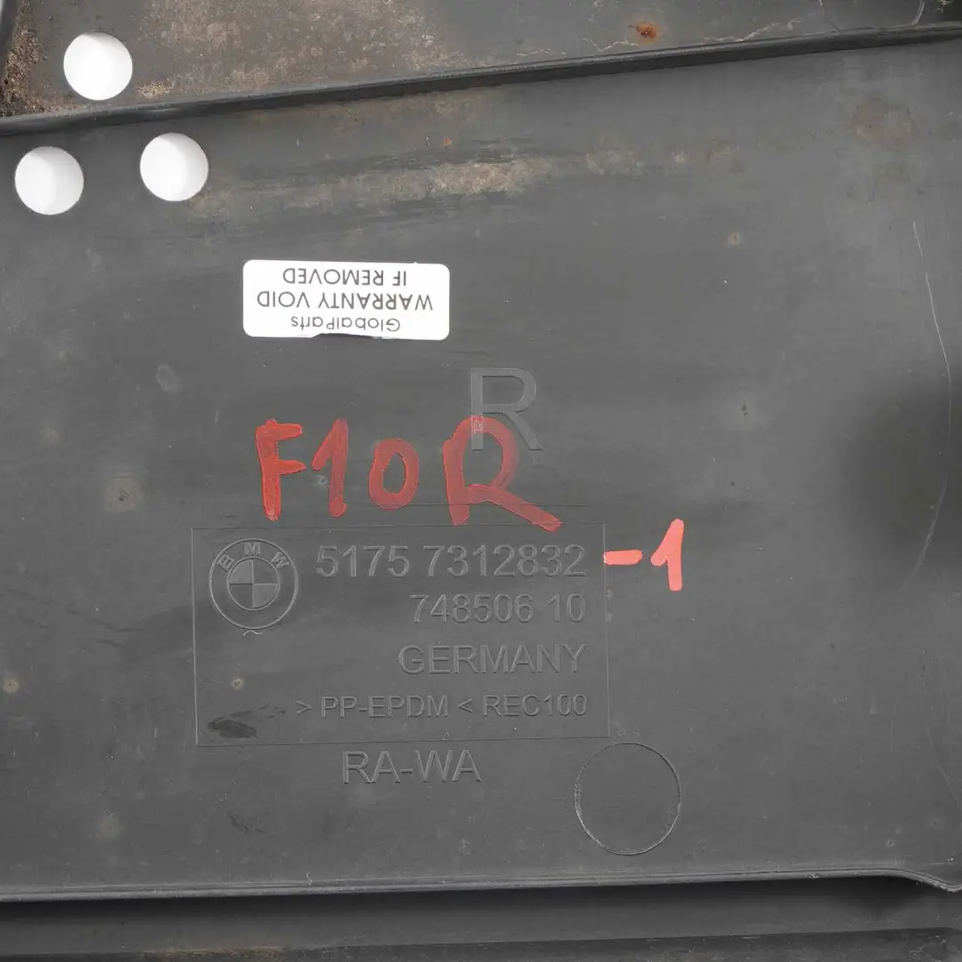 BMW F10 F11 Prawa Osłona Płyta Podwozia Zbiornika - SKU 7312832-1 - Numer Części 7312832