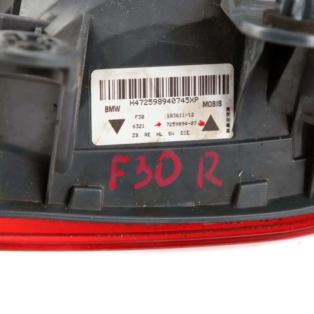 Feu Arrière Droit 7372784 7259894 BMW F30 F80 M3 - SKU 7312846 - Numéro de pièce 7312846
