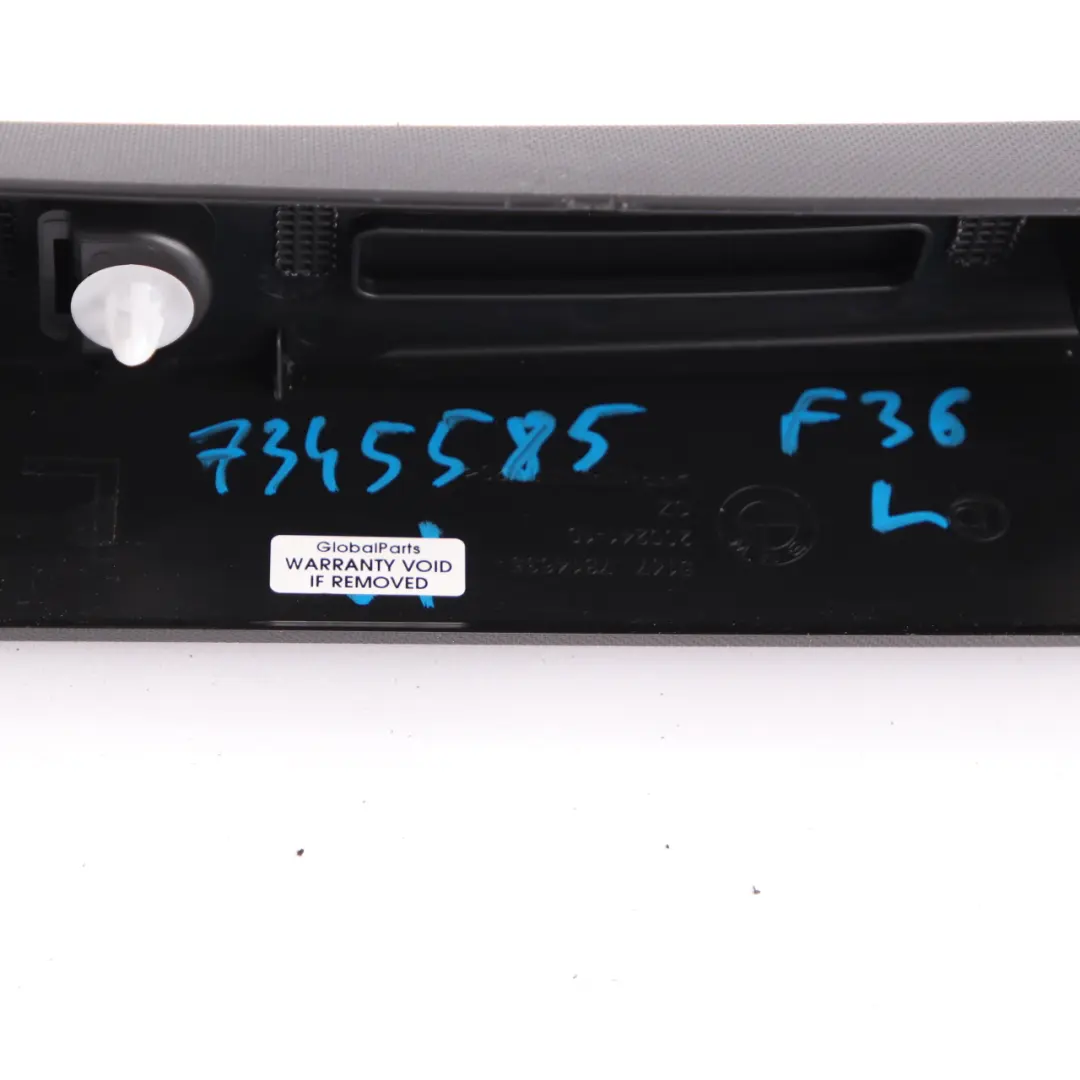 BMW F36 Trunk Trim Boot Side Rail Cover Panel Left N/S Black - SKU 7345585 - Part number 7345585