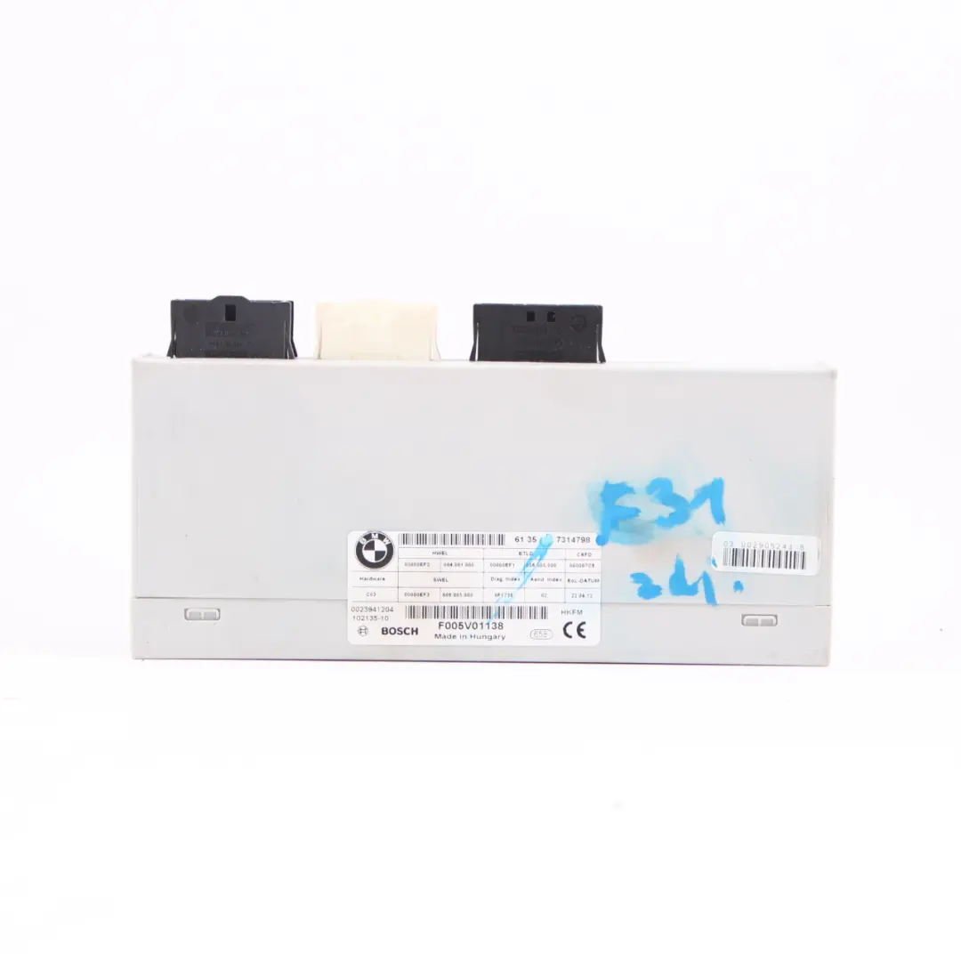 Module Couvercle Coffre BMW F31 F15 F16 F36 Unité Commande Hayon Arrière pour à propos du numéro de pièce 7314798 Module Couvercle Coffre BMW F31 F15 F16 F36 Unité Commande Hayon Arrière - SKU 7314798 - Numéro de pièce 7314798